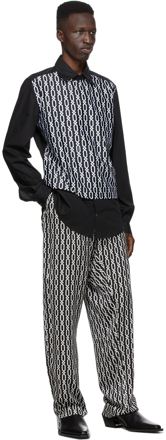 GmbH Black Panel Chains Shirt