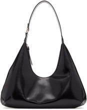 BY FAR Black Patent Amber Bag - Par un sac d'ambre de brevet noir - 멀리 검은 특허 호박색 가방에 의해