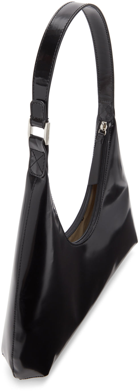 BY FAR Black Patent Amber Bag