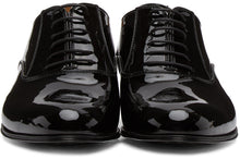 Gucci Black Patent Double G Oxfords