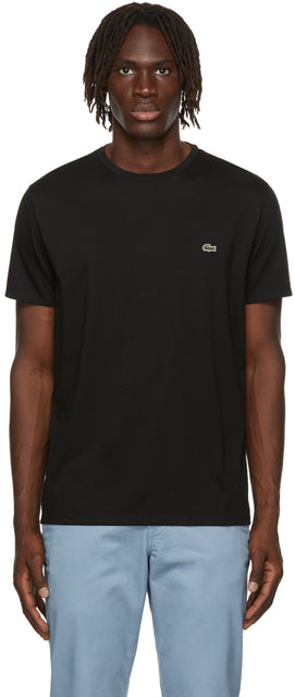Lacoste Black Pima Cotton T-Shirt - T-shirt de coton de Pima noir Lacoste - Lacoste 검은 색 피마 코튼 티셔츠