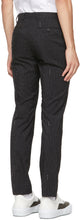 Fendi Black Pinstripe Logo Trousers