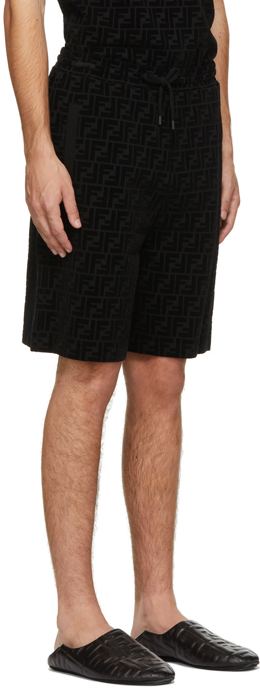 monogram-pattern drawstring swim shorts, FENDI