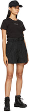 Moncler Black Pleated Elastic Waist Shorts