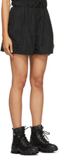 Moncler Black Pleated Elastic Waist Shorts
