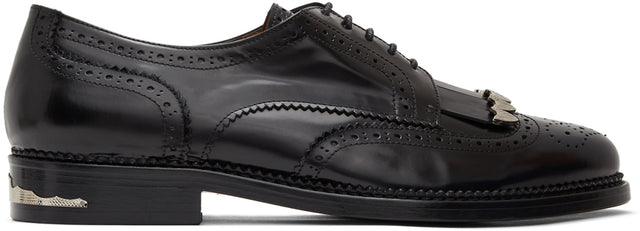 Toga Virilis Black Polished Brogues - TOGA VIRLIIS NOIR BROGUES POLIS NOIR - Toga Virilis Black Polished Brogues.