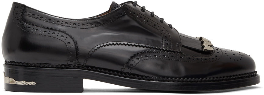 Toga Virilis Black Polished Brogues - TOGA VIRLIIS NOIR BROGUES POLIS NOIR - Toga Virilis Black Polished Brogues.