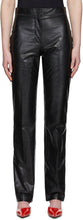Acne Studios Black Pressed Leather Trousers