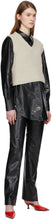 Acne Studios Black Pressed Leather Trousers - Pantalon en cuir pressé noir Studios acné - 여드름 스튜디오 블랙 프레스 가죽 바지