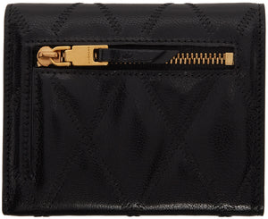 Givenchy Black Quilted GV3 Trifold Wallet