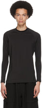 Y-3 Black Rash Guard Long Sleeve T-Shirt - T-shirt à manches longues à manches longues Y-3 - Y-3 블랙 러쉬 가드 긴 소매 티셔츠