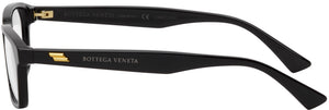 Bottega Veneta Black Rectangular Glasses