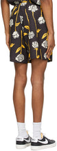 Opening Ceremony Black Rose Print Deck Shorts