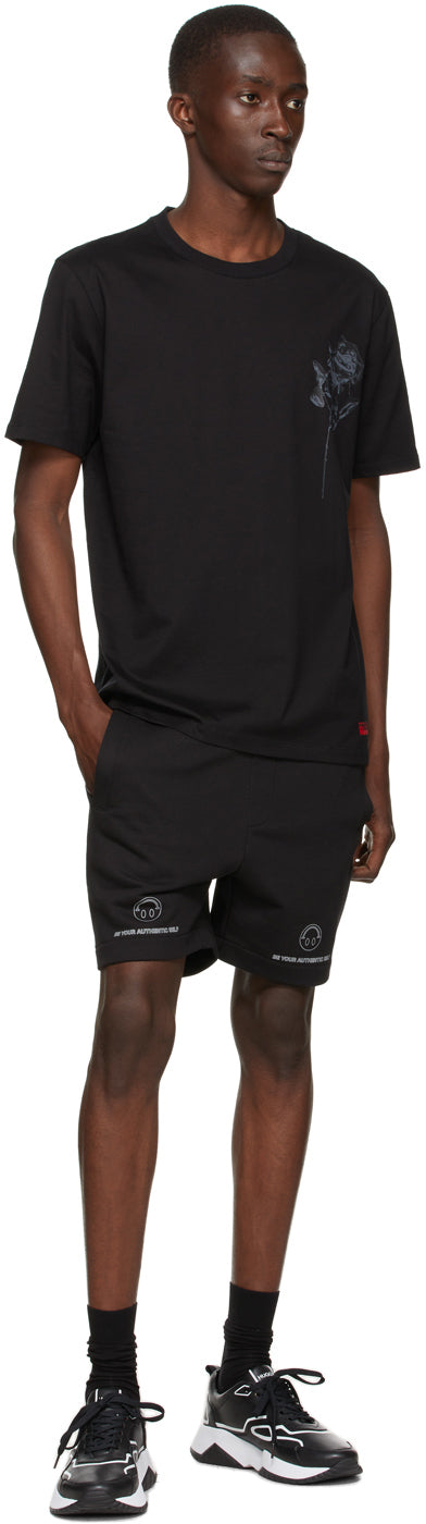 Hugo Black Rose T-Shirt