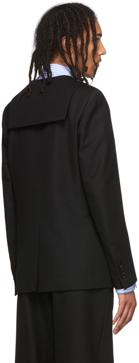 Sankuanz Black Sailor Collar Blazer