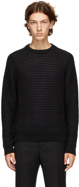 Saint Laurent Black Sailor Knit Sweater - Saint Laurent Black Sailor Knit Pull - 세인트 라이 렌트 블랙 선원 니트 스웨터