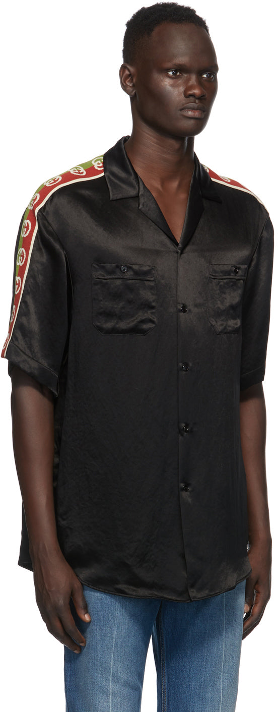 Gucci Black & Red Acetate Bowling Shirt – Savonches