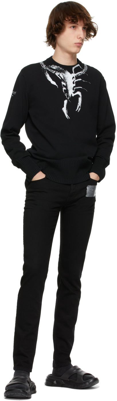 Givenchy Black Scorpio Print Sweater