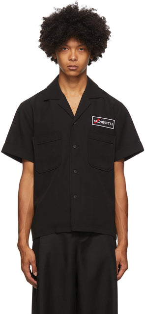 both Black Second Layer Edition Pocket Button Down Shirt - Bouton de poche de poche de la deuxième couche de deuxième couche noire - 검은 두 번째 레이어 에디션 포켓 버튼 아래로 셔츠 아래로