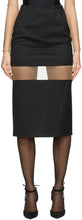 Mugler Black Segmented Mid-Length Skirt - Jupe à mi-longueur noire de Mugler - 뮤직 러 블랙 세그먼트 중간 길이의 스커트