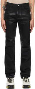 Givenchy Black Shiny Polished Slim-Fit Jeans - Jeune slim-fit brillant noir brillant - GIVENCHY 검은 색 반짝이 닦은 슬림 피트 청바지