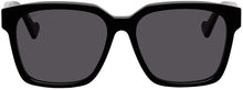 Gucci Black Shiny Square Sunglasses - Lunettes de soleil carrées brillantes noires gucci - 구찌 검은 반짝이 사각형 선글라스