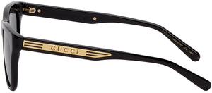 Gucci Black Shiny Sunglasses