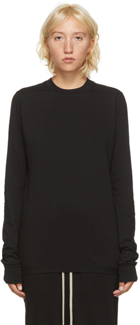Rick Owens Drkshdw Black Short Level Long Sleeve T-Shirt