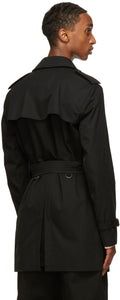 Burberry Black Short Wimbleton Trench Coat