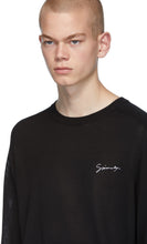 Givenchy Black Silk Signature Logo T-Shirt