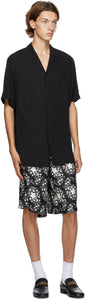 Gucci Black Silk Star Print Shorts