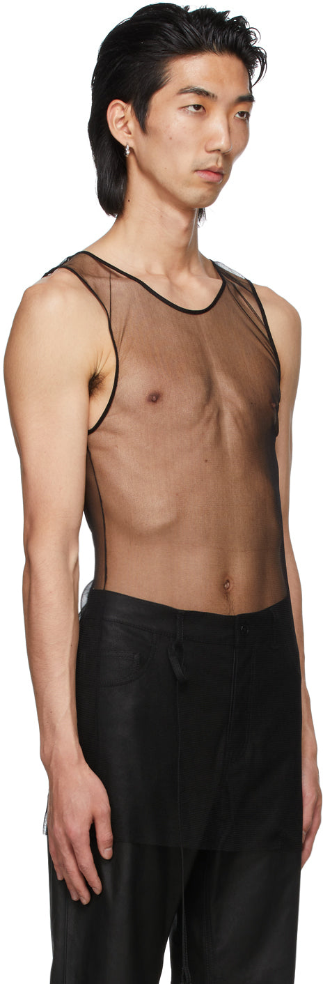 Ann Demeulemeester Black Silk Tulle Top – BlackSkinny