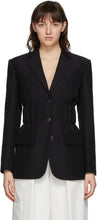 Alexander Wang Black Single-Breasted Cinched Blazer - Alexander Wang Black Blazer ciné à poitrine unique - Alexander Wang Black Single-Breasted Blazer