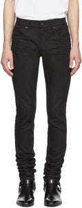 Saint Laurent Black Skinny 5 Pocket Medium Jeans - Saint Laurent Black Skinny 5 Poche Medium Jeans - 세인트 로트 블랙 스키니 5 포켓 미디엄 청바지