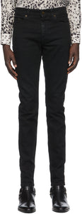 Saint Laurent Black Skinny Mid-Rise Jeans - Jean Saint Laurent noir maigre mi-hauteur - 세인트 로트 블랙 스키니 중간층 청바지