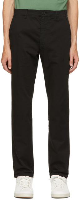 Norse Projects Black Slim Aros Trousers - Pantalons Slim Slim Slim Norse Projects - 노르웨이 프로젝트 블랙 슬림 아로스 바지