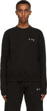 Off-White Black Slim Fit Logo Sweatshirt - Sweat-shirt de logo Slim Slim Fit Black Fit - 오프 화이트 블랙 슬림 맞는 로고 스웨터