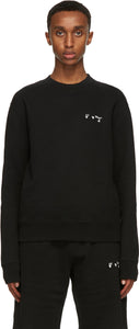 Off-White Black Slim Fit Logo Sweatshirt - Sweat-shirt de logo Slim Slim Fit Black Fit - 오프 화이트 블랙 슬림 맞는 로고 스웨터