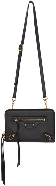 Balenciaga Black Small Neo Classic Pouch - Pochette Néo Classic Noir Balenciaga - Balenciaga 검은 작은 네오 클래식 파우치