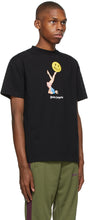 Palm Angels Black Smiley Edition Juggler Pin-Up T-Shirt