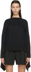 Sacai Black Sponge Sweatshirt - Sweat-shirt Sacai Black Sponge - Sacai Black Sponge Sweatshirt