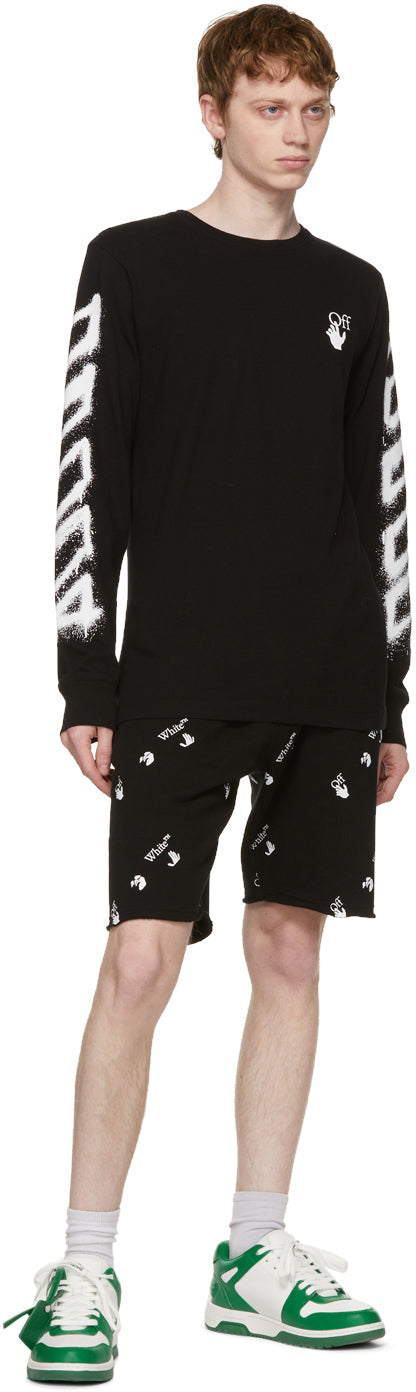 Off-White Black Spray Marker Long Sleeve T-Shirt