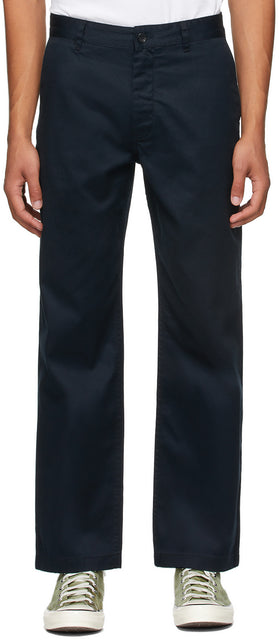 Wood Wood Black Stefan Classic Trousers - Pantalon classique Stefan noir en bois de bois - 나무 나무 검은 스테판 고전 바지