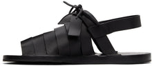 Jil Sander Black Strapped Flat Sandals