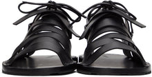 Jil Sander Black Strapped Flat Sandals