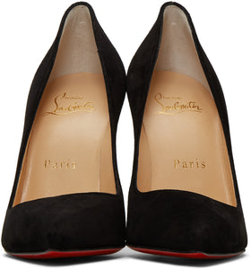 Christian Louboutin Black Suede Pigalle Heels