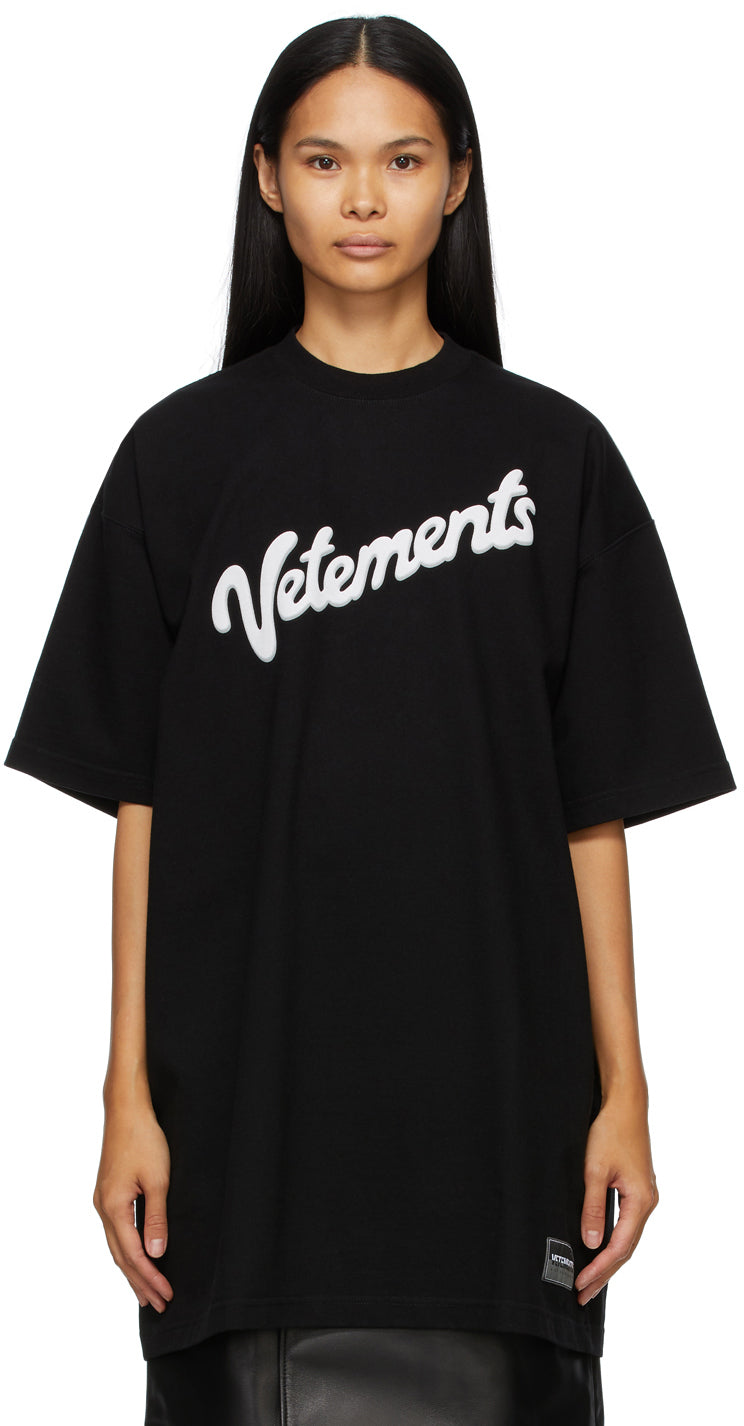 Vetements black logo t shirt new arrivals