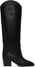 Saint Laurent Black Tall Western Kate Boots