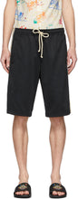 Gucci Black Technical Jersey GG Shorts - Short de Gucci Noir Technical Jersey GG - 구찌 흑인 기술 저지 GG 반바지