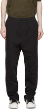 Y-3 Black Terry Wide Leg Lounge Pants - Pantalon de salon de jambe erry noir Y-3 - Y-3 블랙 테리 넓은 다리 라운지 바지